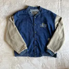 「激レア」ティンバーランド　ビンテージ　スタジャン　ジャケット 激レア80sスタジャン☆ カナダ製 リブライン 刺繍ロゴ