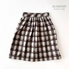 BURBERRY バーバリーブラックレーベル スカート 茶 チェック 38