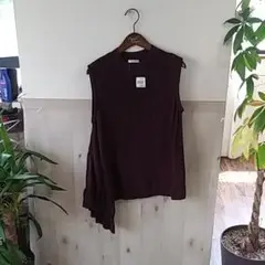 【新品】ADORE アシメントリーベスト モックネック ニット