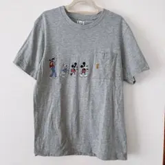 【UNIQLO】Disney×長場雄 ミッキー プリント グレー Tシャツ