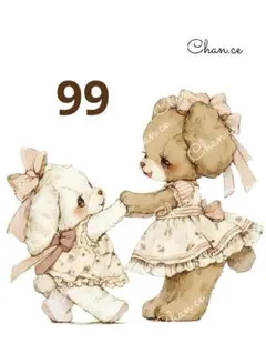 ［99］オリジナルステッカー Paw to Paw 4枚　コラージュ　プードル