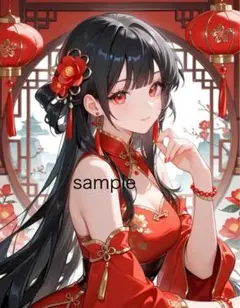 AIイラスト 美女 A4ポスター K25