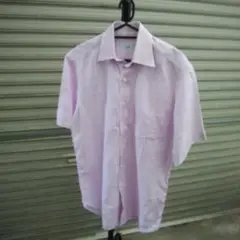 dunhill 半袖シャツ M 薄紫 ストライプ