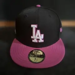 New Era 59FIFTY LAキャップ 7 1/2 ブラック/ピンク