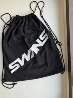 SWANS ドローストリングバッグ 黒 43cm x 38cm ナップサック