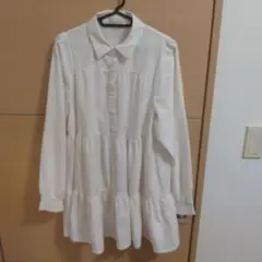 LANCY ティアードホワイトシャツ 長袖