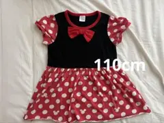 ★本日限定価格★ミニー ドット柄 半袖 なりきりワンピース 110cm