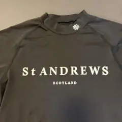 St ANDREWS 半袖モックネックシャツ 黒