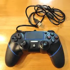 PS4 有線コントローラー タッチパッド付き 黒/青