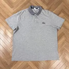 ラコステ半袖鹿の子ポロシャツ LACOSTE サイズ6 XL 霜降りグレー 杢