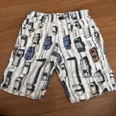 車プリント ハーフパンツ 110cm
