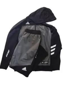 adidas 美品 ジャージ上下 セットアップ L v-2L PLYRs 黒