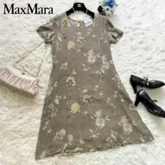 Max Mara マックスマーラ ワンピース 花柄 白タグ 44 Lサイズ