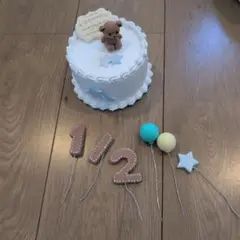 バースデーケーキと数字キャンドルセット