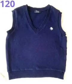 POLO ネイビー Vネックベスト