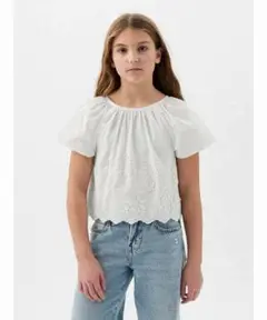 定価4,990円 新品 GAP アイレット フラッターフリルシャツ ブラウス