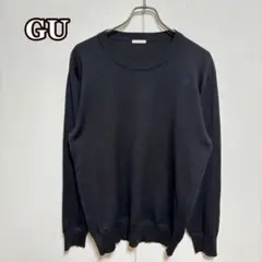 ●GU ファインゲージクルーネックセーター ジーユー（L）メンズカジュアル