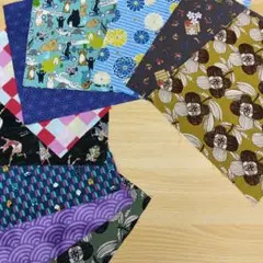 ★A95★約25cm×約25cm/10枚/カットクロス/国産プリント生地