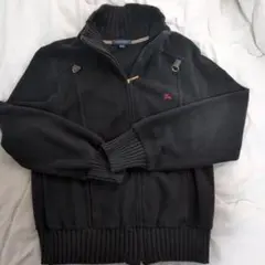 美品✨Burberryロンドン 黒 ジップアップ ハイネックジャケット 160A