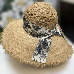 【中古美品】Gucciグッチ 麦わら帽子 ホワイトパール装飾GGロゴ 名東】【GUCCI】グッチ 麦わら帽子 ストローハット 帽子 Sサイズ