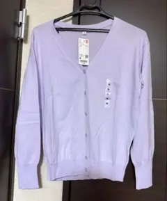 ユニクロ　新品・未使用　UVカットスーピマコットンＶネックカーディガン　M 長袖