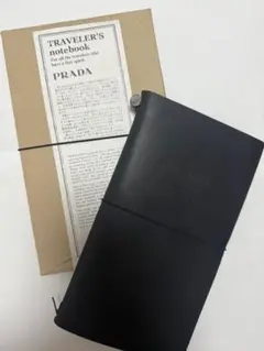 トラベラーズノートレア PRADA(BLACK) リフィル付 文房具・事務用品