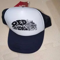 新品未使用 リバレイ メッシュキャップ CAP ネイビー タグ付き バス柄