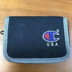 champion チャンピオン　USA ＊ ビンテージ　財布　黒　グレー