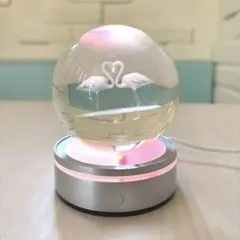 LEDライトベース 間接照明 K9 クリスタルボール フラミンゴ 3Dインテリア
