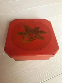 八雲塗 箱 お重 一段 菓子器 漆塗り