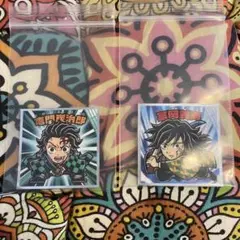 【匿名配送】富岡義勇 炭治郎 鬼滅の刃 ビックリマンチョコ シール