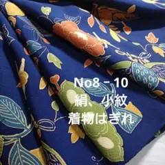 No8‐10 絹、小紋、着物はぎれ
