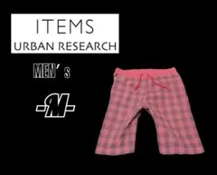 URBAN RESEARCH メンズ チェック柄ショートパンツ