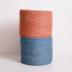 FRANC FRANC オレンジと青のカゴ小物入れ