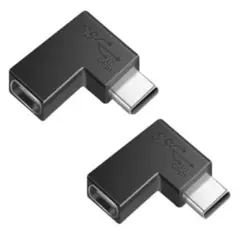 USB TypeC 方向変換アダプター 左右 90° 2個セット L字 L型