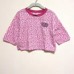 ハローキティ ヒョウ柄 Tシャツ 140　ピンク