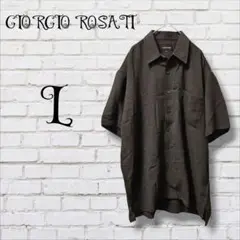 ⭐美品⭐GIORGIO ROSARI　ダークブラウン 半袖シャツ L