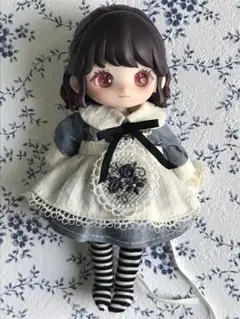 10 リロロ　アリス　ワンピース　エプロン オビツ11 アウトフィット　灰青