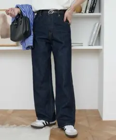 Discoat USコットンデニムストレートパンツ ネイビー