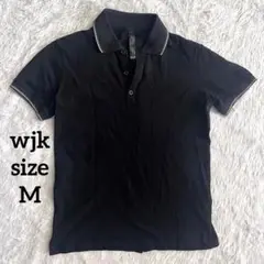 wjk ポロシャツ 黒　ブラック　M 半袖