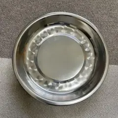 昭和レトロ ステンレス 丸盆 サービストレー