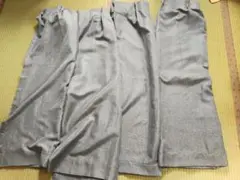 グレー　ネイビー　カーテン105cm×115 ４枚