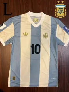 アルゼンチン代表 メッシ 10 ユニフォーム Lサイズ W杯予選パッチ付き