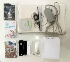 Wii本体(ディスク読込不良)、バランスiボード、リモコン、ソフト(ドラクエX)