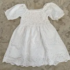 ZARA KIDS 刺繍入りホワイトワンピース サイズ8