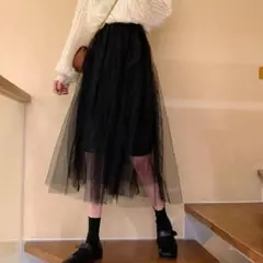 フェミニン♡フレアレース ロングスカート