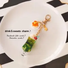 メロンクリームソーダーチャーム♪パンケーキ付き♪フェイクスイーツ♪