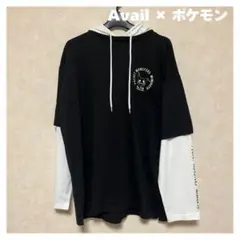 【新品未使用】Avail ×ポケモン ミミッキュ フェイクレイヤードパーカー L