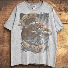 ハーレーダビッドソン ビッグプリントTシャツ グレー XL ワイルドボア