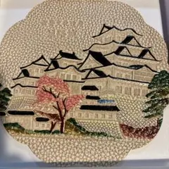 姫路レザー　姫路城　花瓶敷　鍋敷　革　栃木レザー　白鞣革　革細工　世界遺産